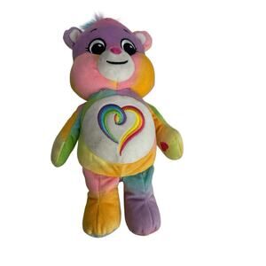 Care Bears 9" Togetherness Bear Rainbow Heart Plush Bean Stuffed Animal